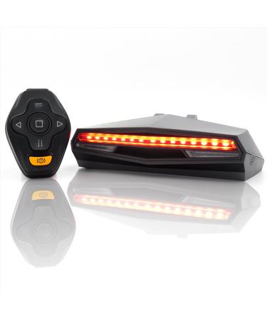 Oricycle Rechargeable Bike Tail Light LED - Remote Control, Turning Lights, Ground Lane Alert, Waterproof, Easy Installation for Cycling Safety Warning Light