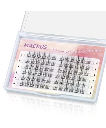 MAEXUS Individual Lash Clusters Natural Look  72 Clusters Lash Extension Clusters  Manga Lash Cluster Lashes Anime Lashes Eyelash Clusters  Wispy Lash Clusters (6/8/10/12 MM)