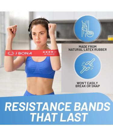 Resistance Bands Set - 5 Piece Latex Rubber Exercise Bands for Men & Women | Full Body Workout Equipment with 5 Tensile Levels for Gym Home Yoga & Therapy - Buy Online on GoSupps.com