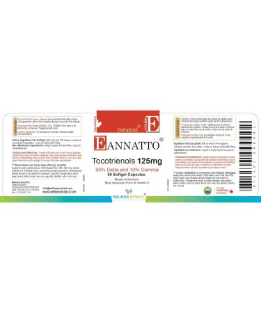 Annatto Tocotrienols Deltagold 125mg Softgels - Immune & Antioxidant Support - Buy Online on GoSupps.com