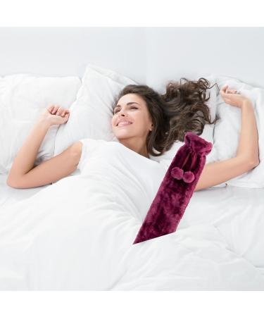 Tanness 2L Hot Water Bottle - Long Heat Bottle for Neck Waist & Shoulders | Anti-Outlet Design | Perfect Gift for Women (Purple Violet) - International Shipping Available - Buy Online on GoSupps.com