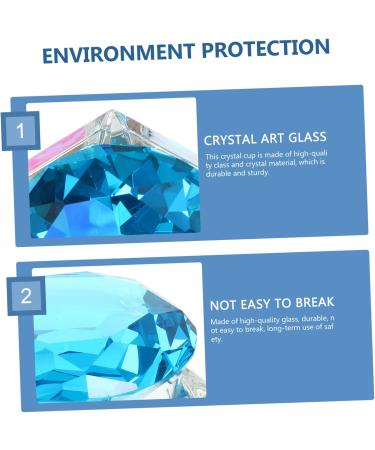 Beatifufu 1pc Nail Art Crystal Cup Acrylic Powder Holder Nail Dappen Dish Clear Dappen Dishes Cup Acrylic Liquid Dish with Lid Containers with Lids Manicure Alien Crystal Art Glass 7.5x6cm Blue - Buy Online on GoSupps.com