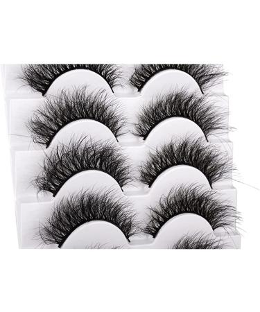 Mink Lashes 3D Volume Natural False Eyelashes Pack Fluffy Wispy Faux Mink Eyelashes (3D/15mm) False Lashes - Buy Online on GoSupps.com