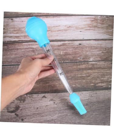FELTECHELECTR 1 Set Oil Pump Grill Tool Food Brush Turkey Drip Oil Seasoning Tube Barbecue Tool Cleaning Brush Blue Size 1 - Buy Online on GoSupps.com