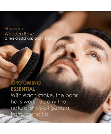 BESTOOL Beard Brush and Comb Set for Men - Wooden Base Boar Bristle Beard Brush - Grooming Beards and Mustaches - Great Gifts for Men - Buy Online on GoSupps.com