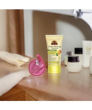 Buy Nourishing Apricot & Lemon Facial Scrub - 6 Oz Exfoliator for Radiant Skin | Travel Size with Moofin Makeup Cleansing Cloth - International Shipping Available - Buy Online on GoSupps.com