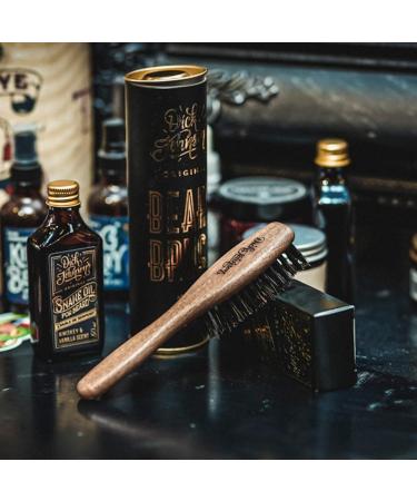 Dick Johnson Bartbrush - Handmade Wild Boar Bristle Beard Brush with Nylon Pins | Perfect for Long & Thick Beards - 15 cm Portable & Durable Made in Spain - Buy Online on GoSupps.com