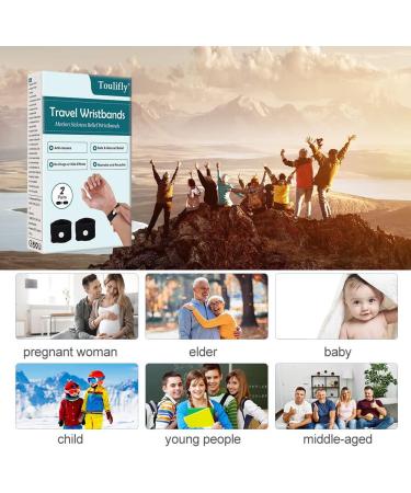 Acupressure Band & Bracelet for Nausea Relief | Anti-Emetic Wrist Bands - 2 Pairs Black for Pregnancy Seasickness & Motion Sickness - Buy Online on GoSupps.com