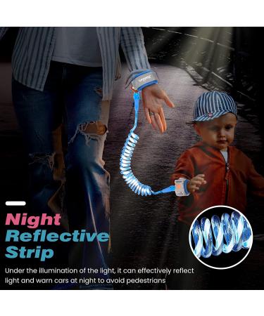 Zooawa Toddler Leash 2Pack  Toddler Kids Harness Anti Lost Wrist Link with Magnetic Lock  Reflective Safety Baby Child Walking Hook and Loop Wristband Leash for 3 Years Old Boys Girls  Blue+Pink - Buy Online on GoSupps.com