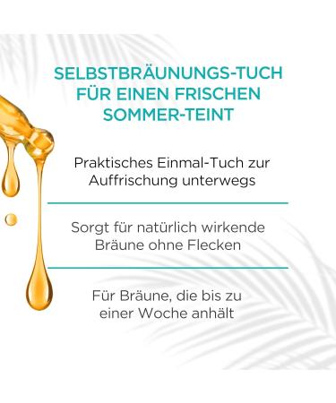 Garnier Browning Cloth - Instant Self-Tanner for On-the-Go Refreshment | Ambre Solaire Natural Bronzer | 1 Piece - International Shipping Available - Buy Online on GoSupps.com