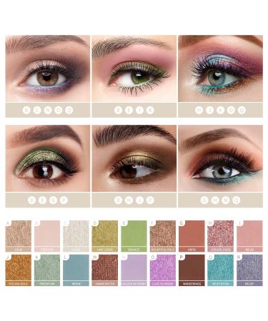 LACOMCHIR Free Eyeshadow Palette - 18 Shades Matte, Shimmer, Pearl Finishes | Long-lasting Multicolor Makeup - Cruelty-Free 23.2g - Buy Online on GoSupps.com