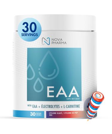 NOVA PHARMA EAA Supplement - Muscle Recovery Supplements - Amino Acids - 30 Servings - (Cyclone)