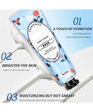 Duqulle Hand cream with plant scent 5 x 30 g hand cream sets moisturizing hand care cream with natural floral scent hand cream gift set for travel deeply moisturizing and caring - Buy Online on GoSupps.com