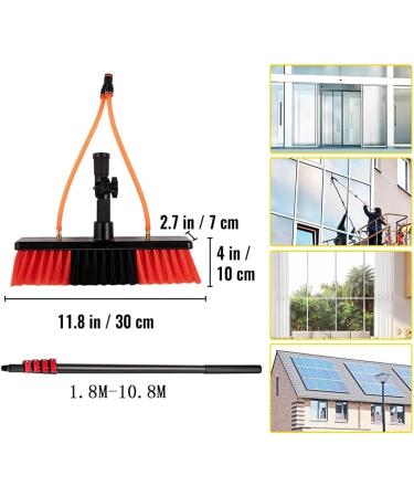 Water Fed Pole Kit Water Fed Brush W/Squeegee 3-in-1 Aluminum Outdoor Window Cleaner W/ 20M Hose Cleaning Tool for Window Glass 30Cm 5.4M - Buy Online on GoSupps.com