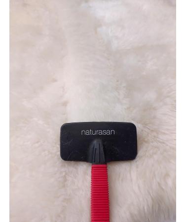 Lambskin Brush for Pets - Universal Care Brush for Dogs & Cats | Soft Grip Long & Short Hair Fur Brush | Black/Red - Buy Online on GoSupps.com