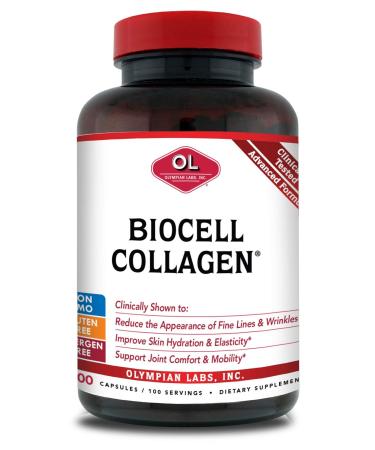 Olympian Labs Biocell Collagen II 1500mg Supplement Capsules Non-GMO, Gluten-Free, Allergan-Free - Supports Skin & Joint Health and Cartilage Producing Cells - Bulk 300 Capsules (100 Day Supply) 300 Count (Pack of 1)