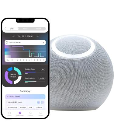 Reflect Orb: Biofeedback for Relaxation | Calming Stress & Anxiety | Improve Mental Health & Wellbeing | Enhance Sleep, Focus, ADHD, & Meditation | 1 Year Subscription Included - Buy Online on GoSupps.com