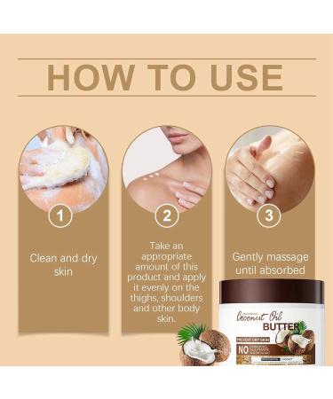 200g Coconut Body Moisturisers Body Cream Butter Coconut Oil for Moisturizing Coconut Body Lotion Coconut Body Cream Coconut Butter for Skin Body Balm Coconut Moisturiser Body Care Body Lotion - Buy Online on GoSupps.com