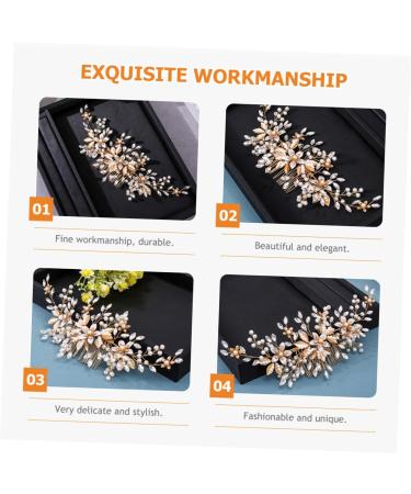 Didiseaon Headgear Rhinestone Hair Clip Accessories Rhinestone Barrettes Crystal Headpiece Wedding Pearl Hair Barrettes Bridal Hair Decor Hair Dryer Brush Tiara Comb Bride Metal The Flowers - Buy Online on GoSupps.com