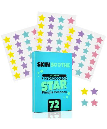 Star Pimple Patches (72 Count) - Acne Healing Hydrocolloid Stickers with Tea Tree Oil for Fast Blemish Relief | Buy Now for Gentle Skin Recovery - Buy Online on GoSupps.com
