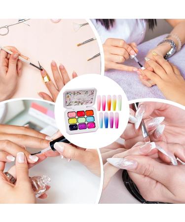 Dab Gel | Gradient Gel for Nail Polish - 9 Color Palette Manicure Accessories Nail Design for Creative Ideas - Buy Online on GoSupps.com