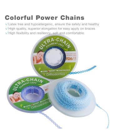 Colourful Dental Orthodontic Elastic Rubber Band Power Chain for Braces Short Long Continuous Sizes Orthodontic Treatment 1 pc (Long  Black) Long Black 4# - Buy Online on GoSupps.com