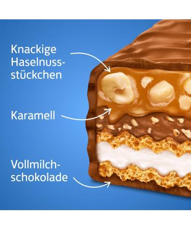 Buy Knoppers NussRiegel 24 x 40g Chocolate Bars with Milk Nougat Cream Hazelnuts & Caramel International Shipping Available - Buy Online on GoSupps.com