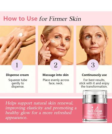 Retinol Cream for Face with Collagen Collagen Face Moisturizer for Lifting Skin Day-Night Anti-Aging Cream for Women and Men for Tighten & Smooth Fine lines Wrinkles and Dryness 1.76 Fl Oz - Buy Online on GoSupps.com