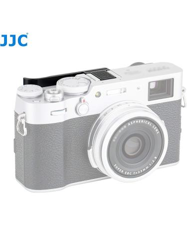 JJC TA-X100V Black Thumbs Up Grip for Fuji X100V Camera - Premium Anodized Aluminium Alloy - Compatible with Fujifilm X100F X-E3 - 6g - 66.1x28.3mm - Buy Online on GoSupps.com
