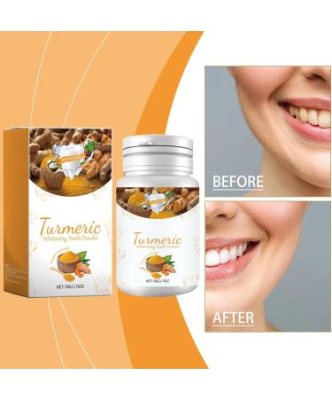 Turmeric Teeth Whitening Powder Teeth Whitening Powder for White Teeth Visible Cleaning Effect Teeth Whitener Cosmetic Teeth Cleaning (2) - Buy Online on GoSupps.com
