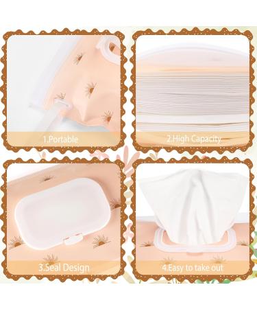 Sannix Reusable Baby Wet Wipes Bag for On-the-Go - 2 Box Holder Brown Bohemian Design | Eco-Friendly & Portable - Buy Online on GoSupps.com