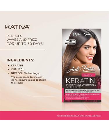 Kativa Anti-Frizz Xtreme Care Straightening Treatment with Keratin & Cupuau - Home Use, Paraben Free, Cruelty Free, Formaldehyde Free - Buy Online on GoSupps.com