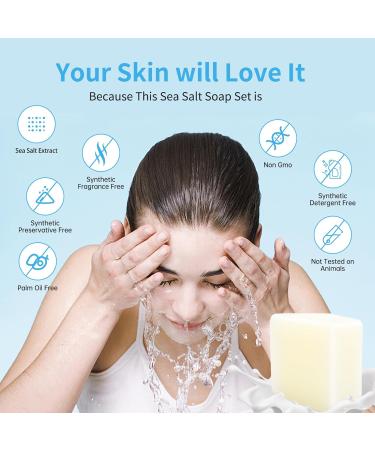 Organic Goat Milk Sea Salt Bar Soap - All Skin Types 3.5 oz - Pack of 2 - Buy Online on GoSupps.com