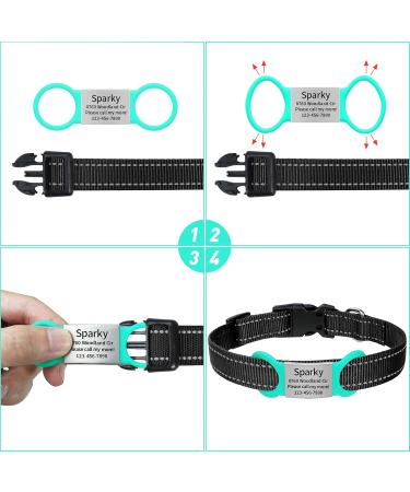 Personalized Tagme 2 Pack Dog Tags for Small & Medium Breeds - Engraved Turquoise Customizable - Buy Online on GoSupps.com