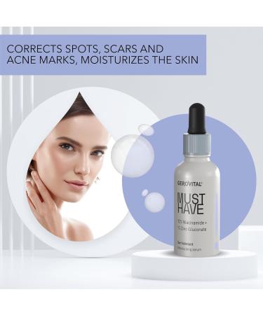 S rum hydratant pour le visage avec 10% de Niacinamide et 1% de Gluconate de Zinc - R duit les imperfections les pores et les signes d'acn peau lumineuse et hydrat e Gerovital Must Have 30 ml - Buy Online on GoSupps.com