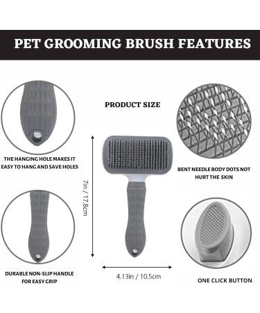 Self Cleaning Slicker Brush for Dogs Cats Rabbits Puppies - Laadi Pet Grooming Brush for Long & Short Haired Cats and Dogs - Buy Online on GoSupps.com