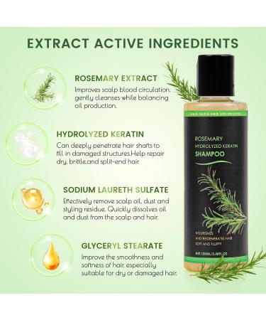 Lot de 2 shampoings romarin shampooing bio au romarin pour la croissance des cheveux shampooing naturel la k ratine renforce les cheveux fins sans force lutte contre les probl mes de perte de - Buy Online on GoSupps.com