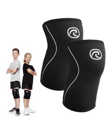Reh band Kniebandage children from 5mm SBR/Neopren bandage knee for girls & boys compression bandage for sports: football tennis or running color: black - 1 pair size: m m black - 1 pair