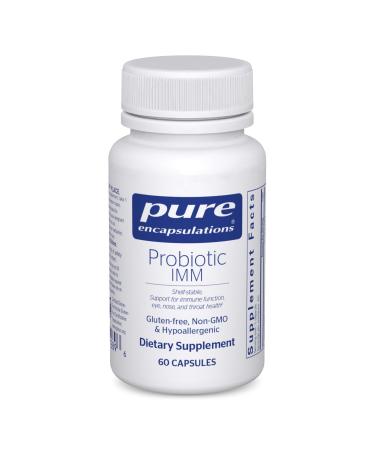 Pure Encapsulations Probiotic IMM | Shelf Stable Probiotic Blend to Support Immune Function and Maintain Eye Nose and Throat Health* | 60 Capsules Standard Packaging