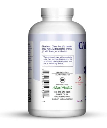 Maxi Health KiddieMax Calcium - CalciYum! - Flavored -Animal Shaped Chewies - Kosher (180 Count) 180 Count (Pack of 1) - Buy Online on GoSupps.com