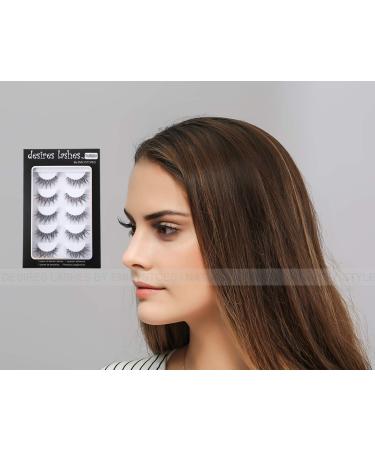 DESIRES LASHES By EMILYSTORES Natural Strip Eyelashes Multipack - 5Pairs Per Kit 04 Thursday - Buy Online on GoSupps.com