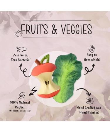 Buy Oli & Carol Pepita the Apple Teething Ring & Bath Toy - Natural Rubber Safe for Babies | International Shipping - Buy Online on GoSupps.com