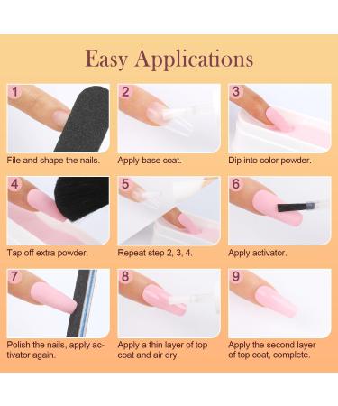 Aikker 27 Pcs Dip Powder Nail Kit Starter | 20 Nude White French Nail Art Colours | Clear Dipping Powder System | Spring Essential Liquid Set with Base & Top Coat | Manicure AK50 - Buy Online on GoSupps.com