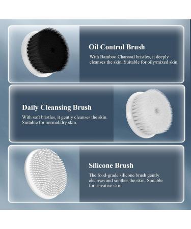 Electric Facial Cleansing Brush - Rechargeable Spin Face Scrubber with 6 Speed Settings & Wall Holder for Exfoliating & Deep Cleansing - Buy Online on GoSupps.com