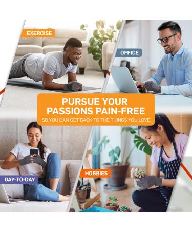 BracEasy Open-Fingertip Compression Gloves for Arthritis - Fingerless Hand Brace for Men & Women - Carpal Tunnel Support - Raynauds Relief - Medium Gray - Buy Online on GoSupps.com