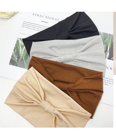 Kavya Wide Headbands for Women - Set of 10 | Soft Elastic Hair Bands for Yoga and Fashion - Women's Hair Accessories - Buy Online on GoSupps.com