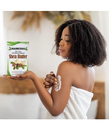 Namcovi Raw Shea Butter 1.1 lbs - Grade A Unrefined African Shea Butter for Skin, Hair & Body Care - Ivory Shea Butter for DIY Recipes - Buy Online on GoSupps.com
