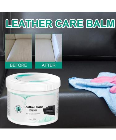 Leather Care Cream - 100g Leather Care Balm Furniture Cleaner | Professional Beeswax Furniture Polish Restorer Leather Polish & Conditioner with 1 Sponge for Furniture - Buy Online on GoSupps.com