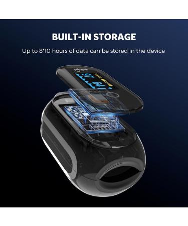 Buy Continuous Pulse Oximeter Fingertip - Rechargeable Bluetooth O2 Monitor with 8-10 Hours Storage SpO2 & Pulse Rate Tracking APP & PC Reports Audio Reminder - International Shipping Available - Buy Online on GoSupps.com