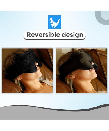 Huggaroo Gem Super Plush Heated Eye Mask with Gel Ice Pack - Black Gem (Unscented) - Buy Online on GoSupps.com